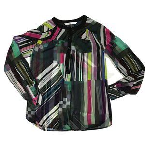 Trina Turk Semi-Sheer Top Size 0